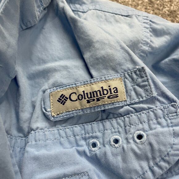 Columbia PFG Shirt Mens XL Blue Button Down Long Sleeve Outdoor Fishing Casual - Picture 14 of 16